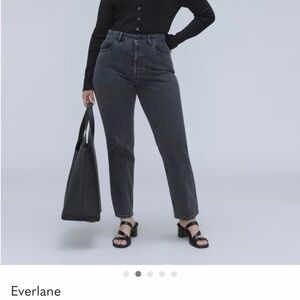 Everlane Women's The Curvy 90s Cheeky straight size 25 in color washed black